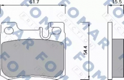 FOMAR FRICTION fo622381 -  Комплект тормозных колодок, дисковый тормоз